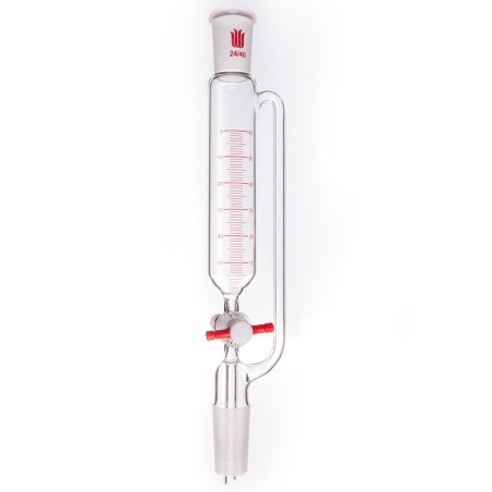 Synware F612460 Graduated Pressure-Adjustable Dropper Funnel, 60ml, 2" Grinding Mouth