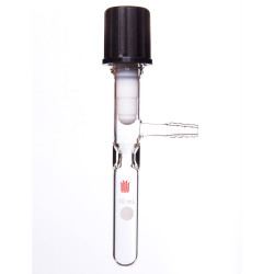 Synthware F588010 10ml 8mm High Vacuum Valve 20mm OD x 70mm L for Solvent Storage Bottle F58