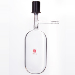 Synthware F588010 10ml 8mm High Vacuum Valve 20mm OD x 70mm L for Solvent Storage Bottle F58