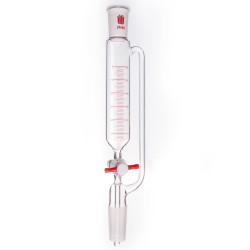 Synware F612460 Graduated Pressure-Adjustable Dropper Funnel, 60ml, 2" Grinding Mouth